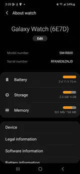 Samsung Galaxy Watch SM-R800 AMOLED Smartwatch 46mm Stainless Steel - Thumbnail 2